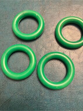 Napkin Rings — Green Set of 4
